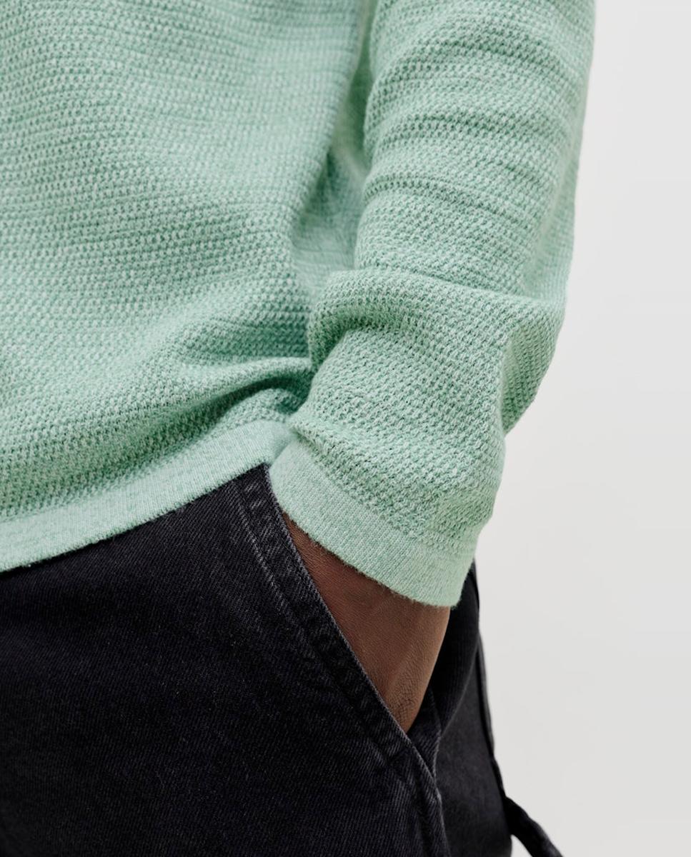 Jersey de punto de mangas largas y corte relaxed de hombre - Jack & Jones - Verde Verde-5
