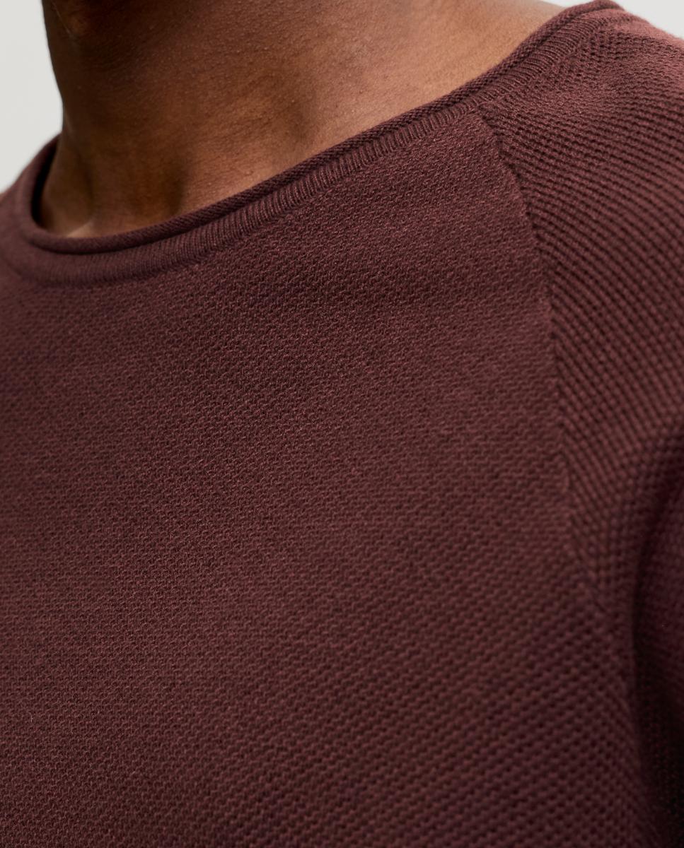 Jersey de hombre azul marino con cuello caja - Jack & Jones - Marrón Marrón-5