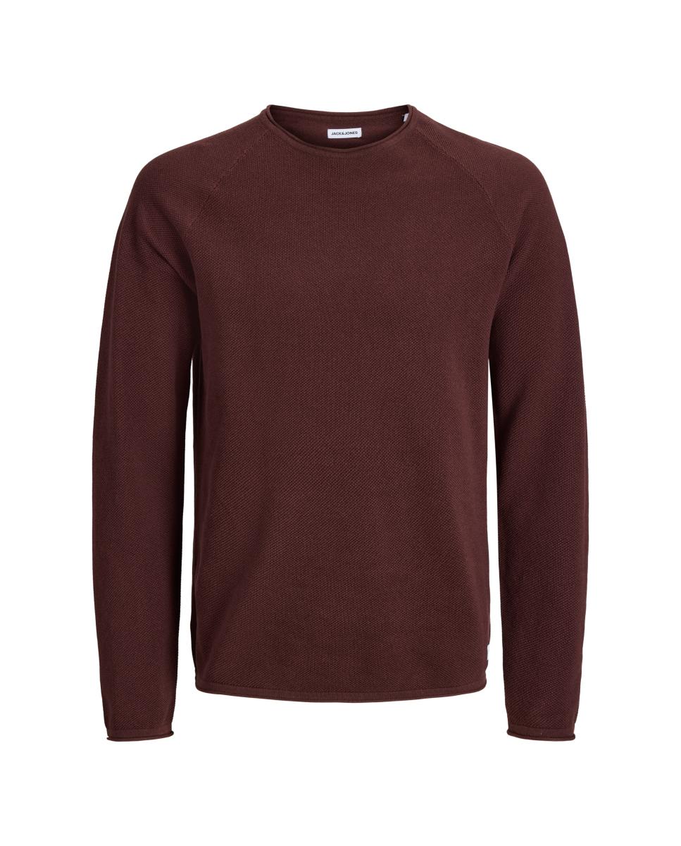 Jersey de hombre azul marino con cuello caja - Jack & Jones - Marrón Marrón-6