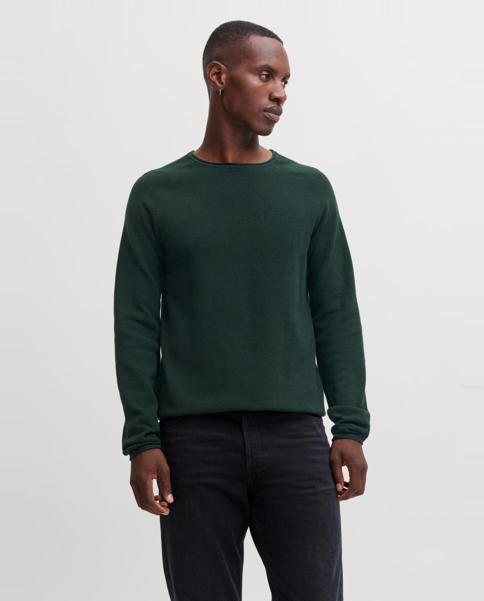 Jersey de hombre azul marino con cuello caja - Jack & Jones - Verde oscuro Verde oscuro-1