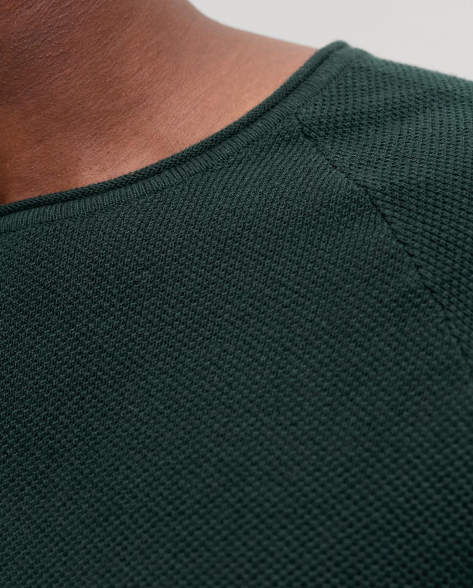 Jersey de hombre azul marino con cuello caja - Jack & Jones - Verde oscuro Verde oscuro-4