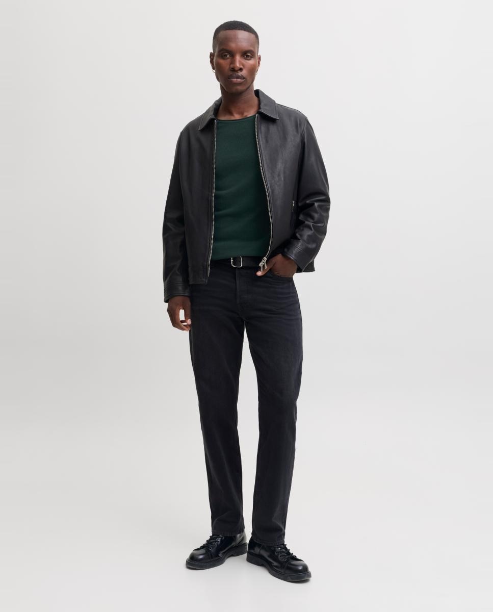 Jersey de hombre azul marino con cuello caja - Jack & Jones - Verde oscuro Verde oscuro-7