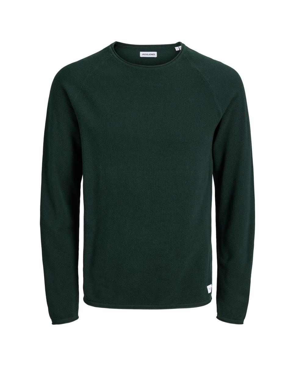 Jersey de hombre azul marino con cuello caja - Jack & Jones - Verde oscuro Verde oscuro-6