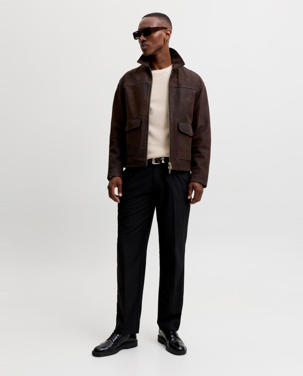 Jersey de hombre con cuello redondo y estructura - Jack & Jones - Crema Crema-7