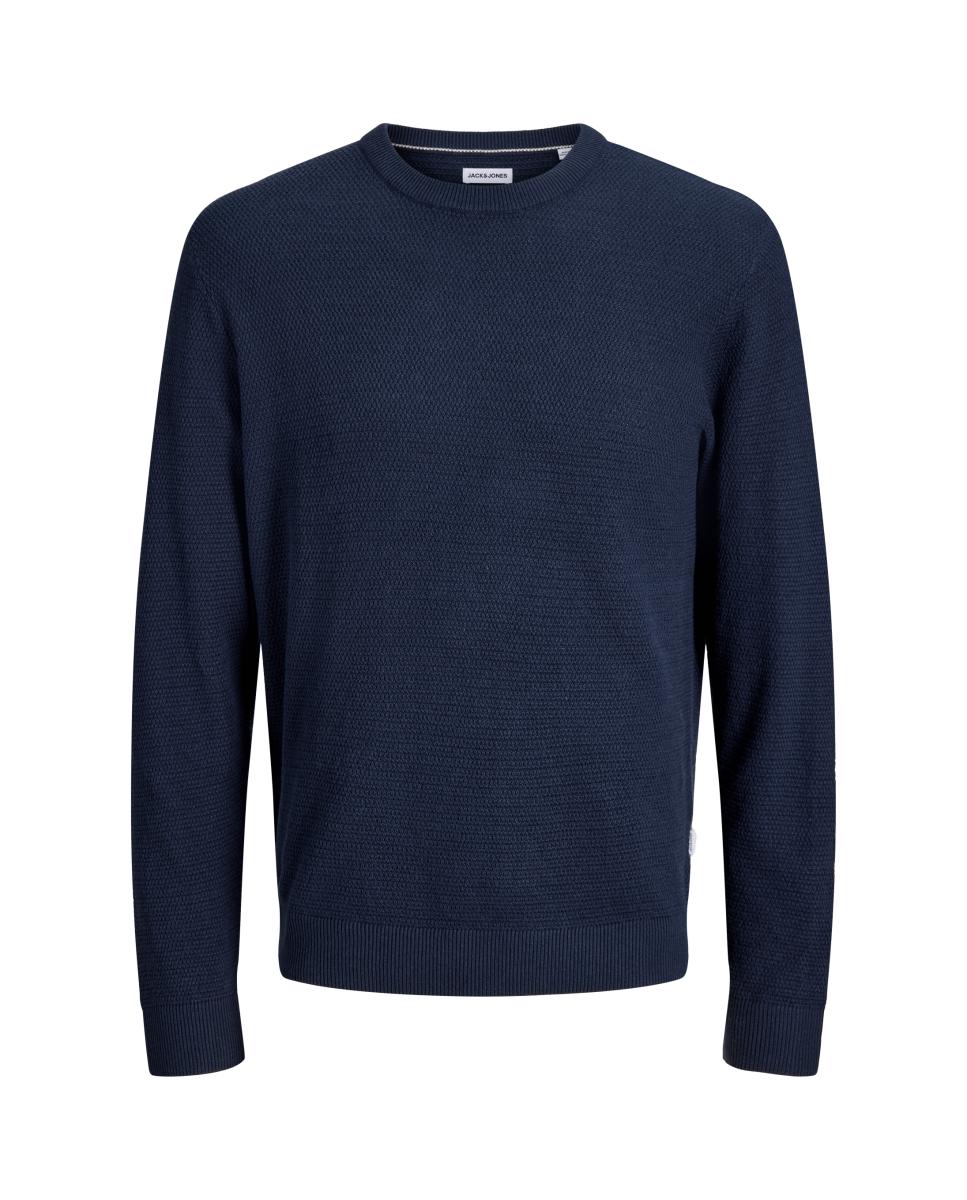 Jersey de hombre con cuello redondo y estructura - Jack & Jones - Azul Azul-6