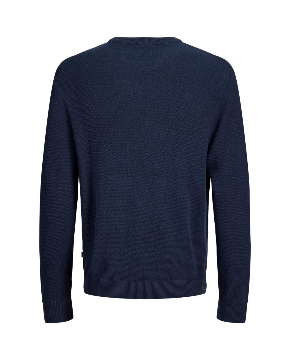 Jersey de hombre con cuello redondo y estructura - Jack & Jones - Azul Azul-7