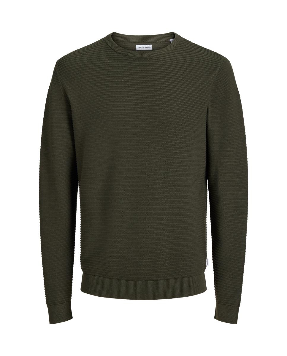 Jersey de hombre con cuello redondo y estructura - Jack & Jones - Verde Verde-1