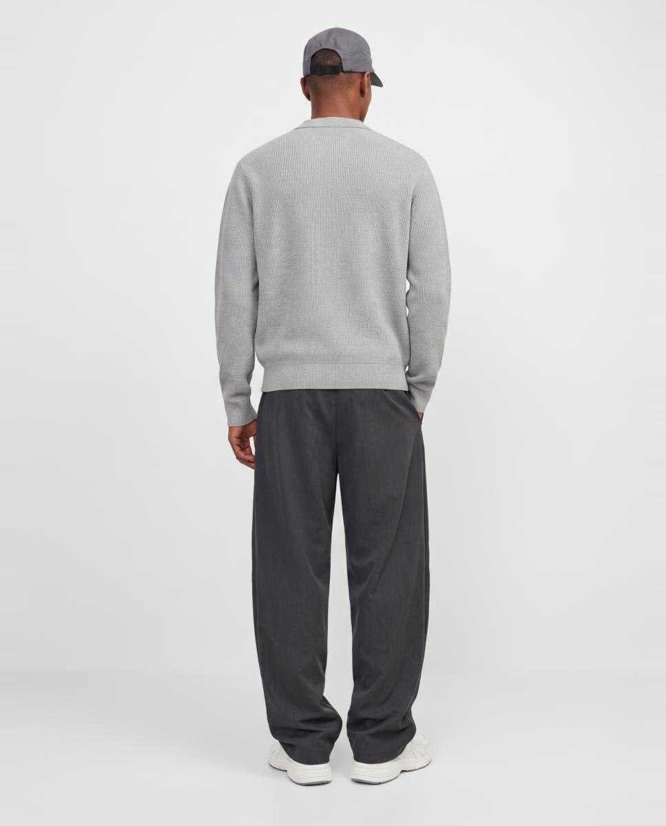 Jersey de hombre de punto con cuello redondo - Jack & Jones - Gris Gris-2