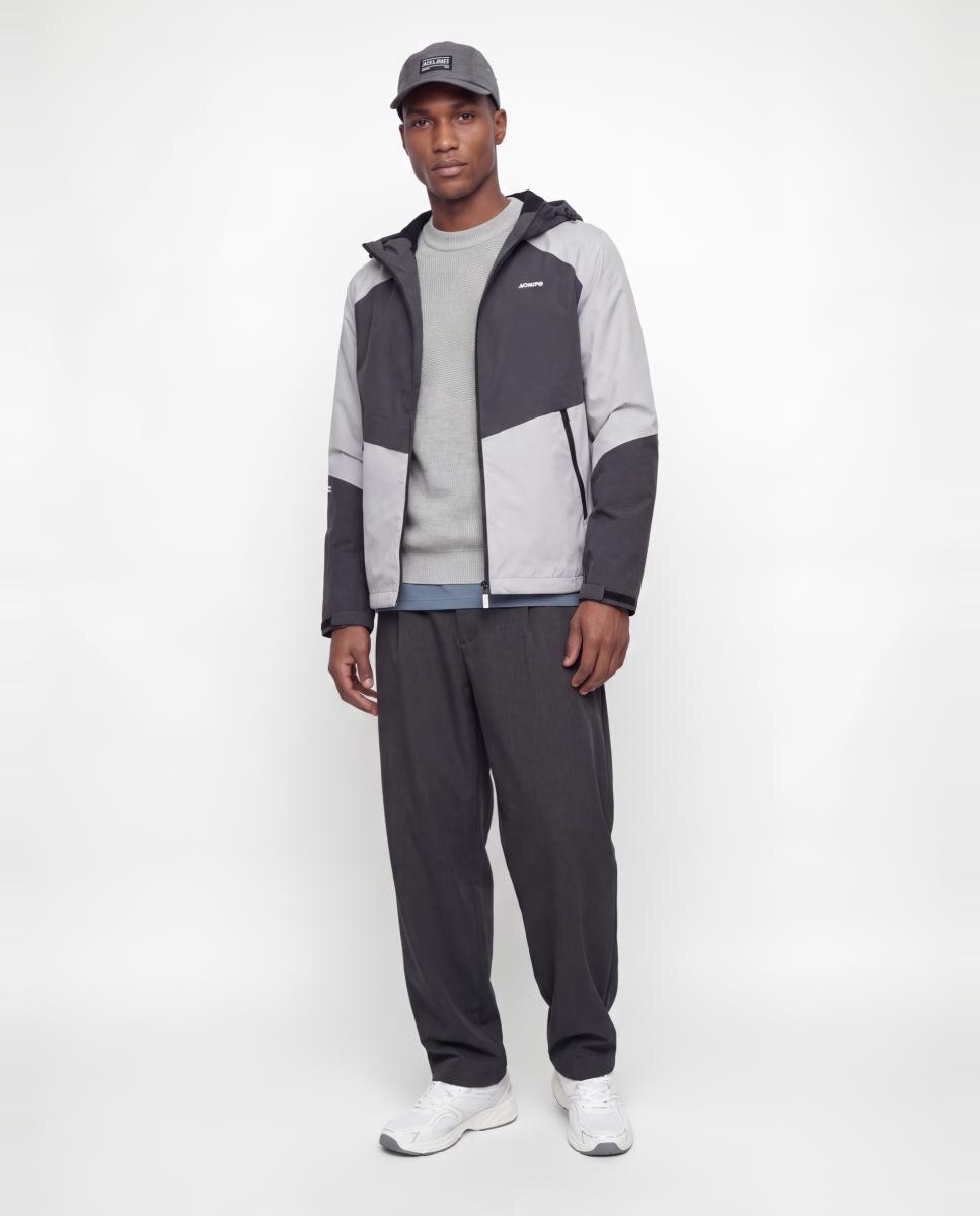 Jersey de hombre de punto con cuello redondo - Jack & Jones - Gris Gris-7