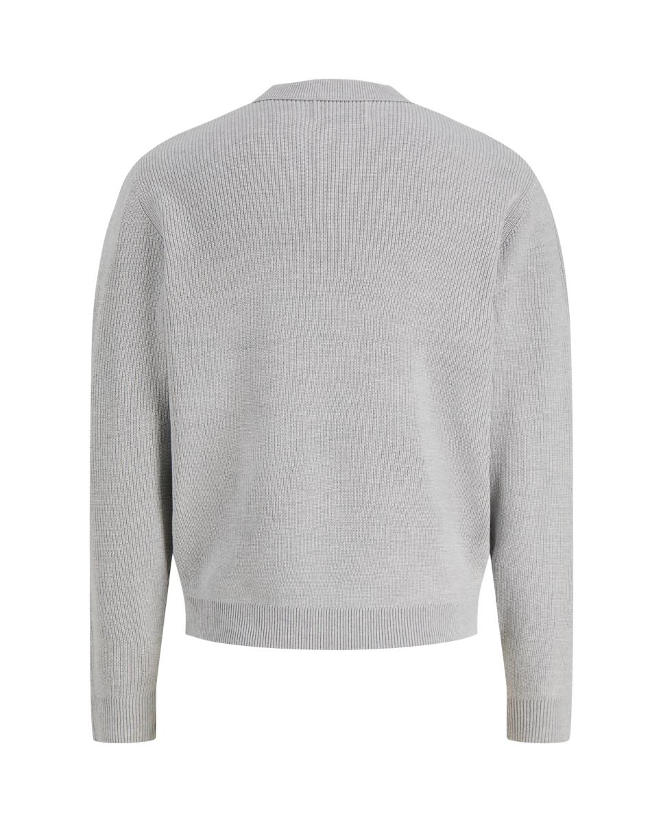 Jersey de hombre de punto con cuello redondo - Jack & Jones - Gris Gris-6