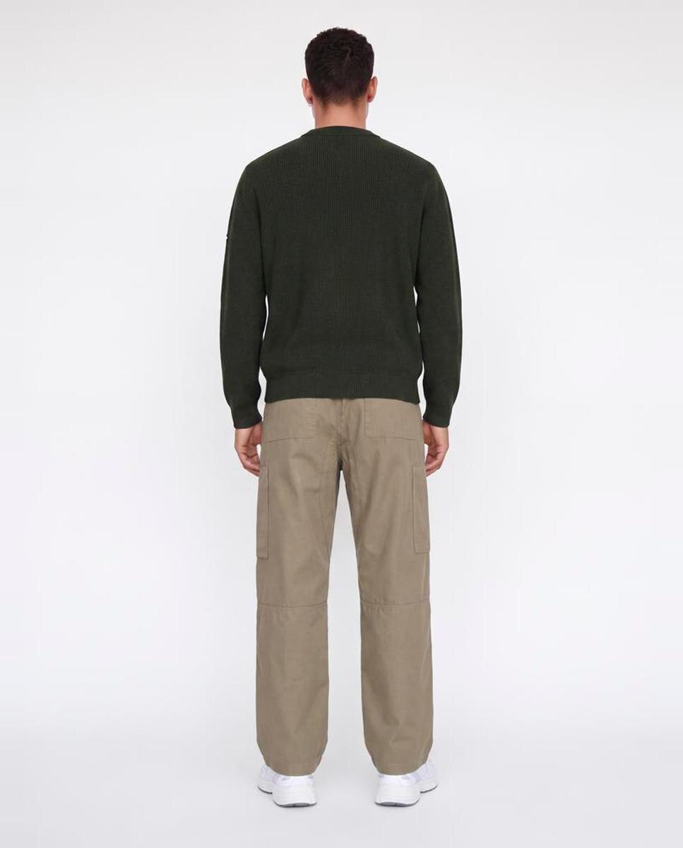 Jersey de hombre de punto con cuello redondo - Jack & Jones - Verde oscuro Verde oscuro-2