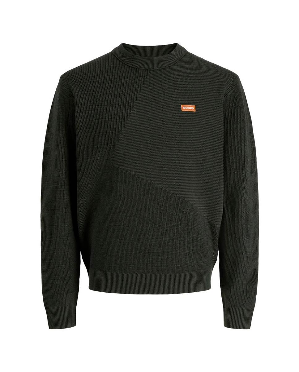 Jersey de hombre de punto con cuello redondo - Jack & Jones - Verde oscuro Verde oscuro-6