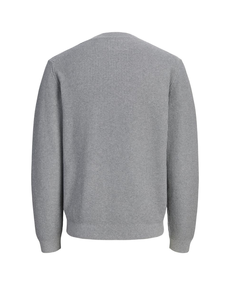 Jersey de hombre con cuello redondo - Jack & Jones - Gris Gris-2
