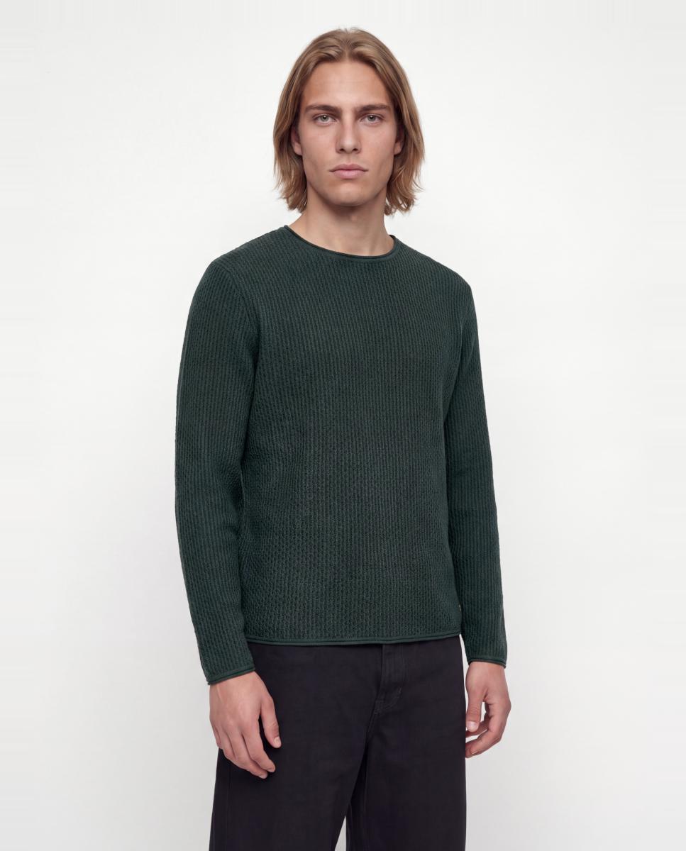 Jersey de hombre con cuello redondo - Jack & Jones - Verde oscuro Verde oscuro-1