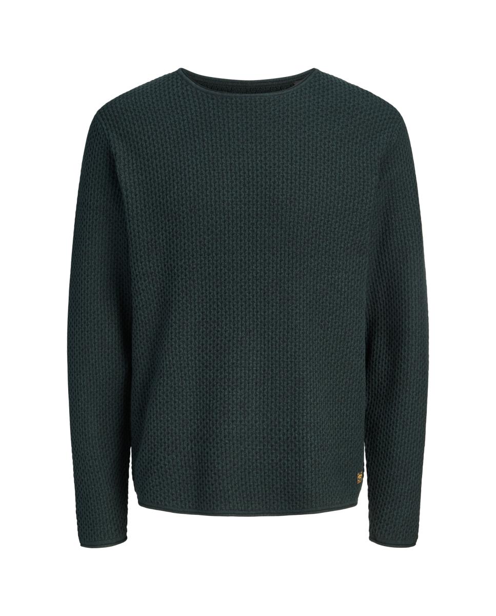 Jersey de hombre con cuello redondo - Jack & Jones - Verde oscuro Verde oscuro-6