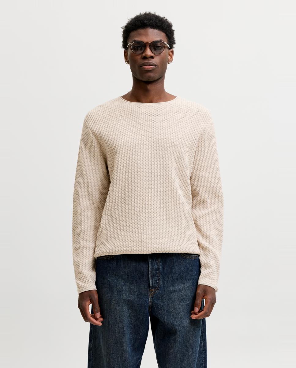 Imagen 0 de Jersey de hombre con cuello redondo Blanco
