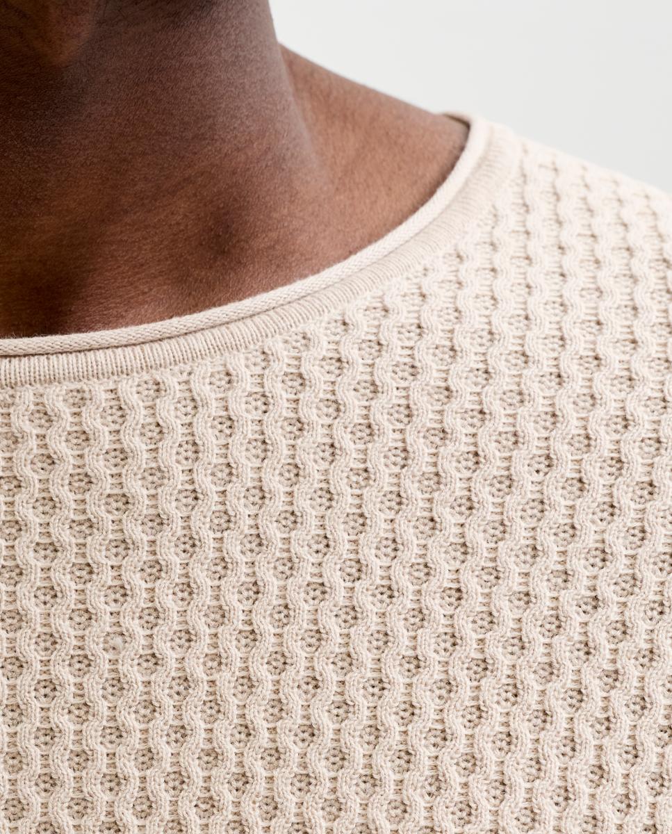 Jersey de hombre con cuello redondo - Jack & Jones - Blanco Blanco-5