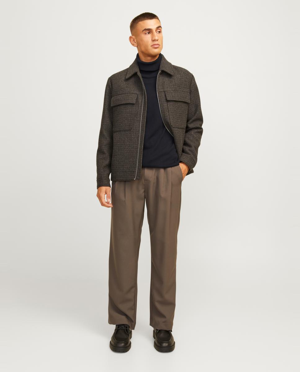 Jersey cuello alto slim con cabados en rib de hombre - Jack & Jones - Negro Negro-8