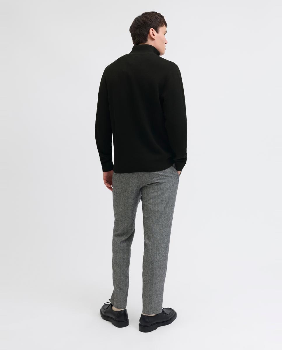 Jersey de hombre de punto con media cremallera - Jack & Jones - Negro Negro-2
