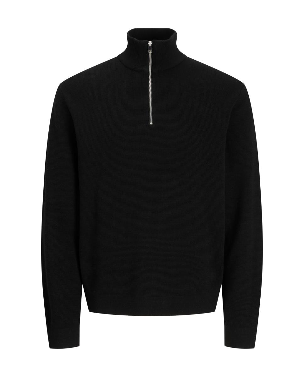Jersey de hombre de punto con media cremallera - Jack & Jones - Negro Negro-6