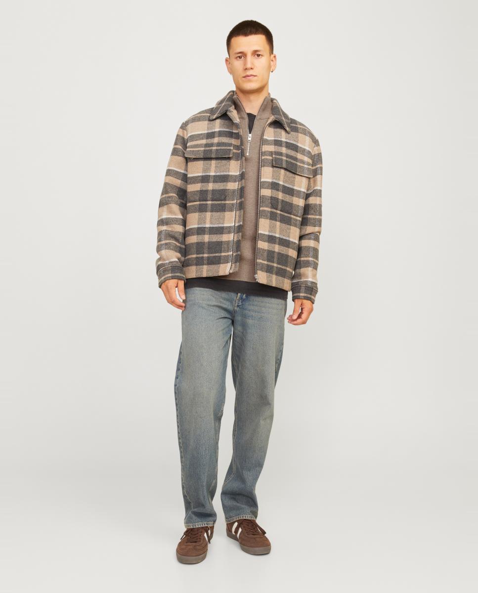 Jersey de hombre de punto con media cremallera - Jack & Jones - Marrón claro Marrón claro-7