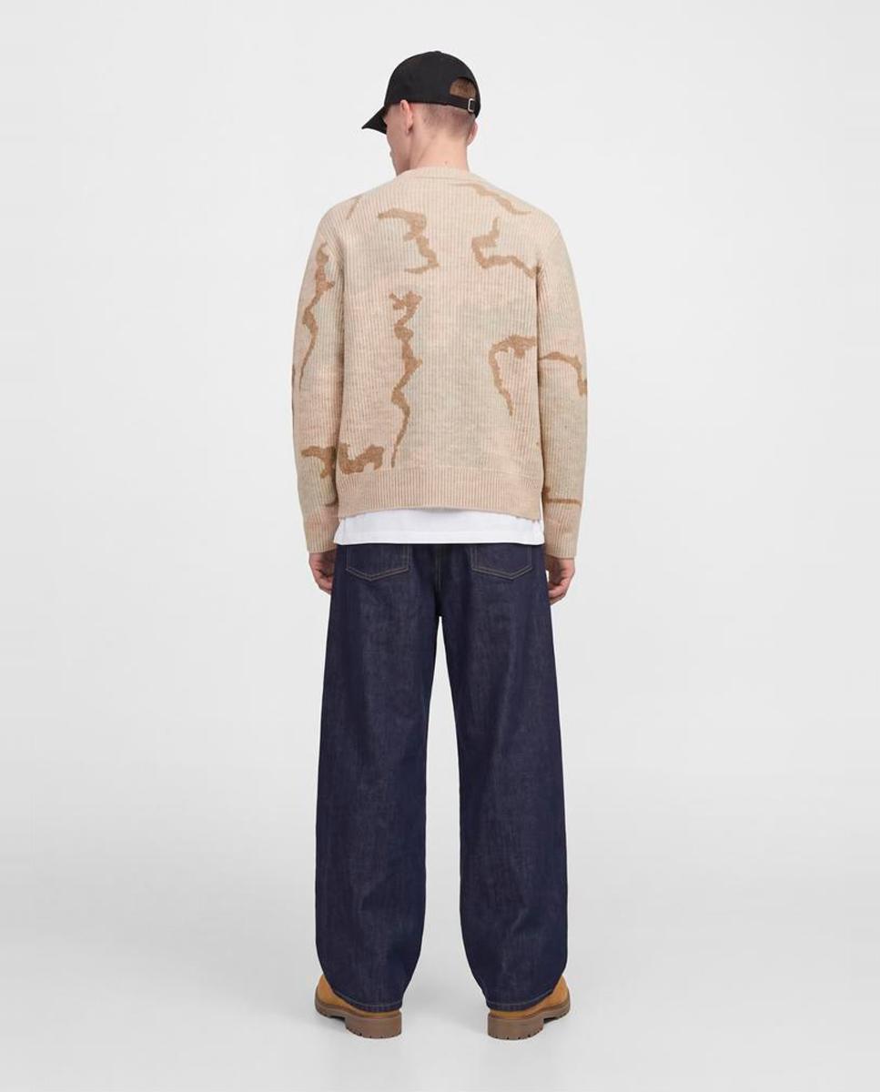 Jersey de hombre de punto con estampado camuflaje y cuello redondo - Jack & Jones - Estampado Estampado-2