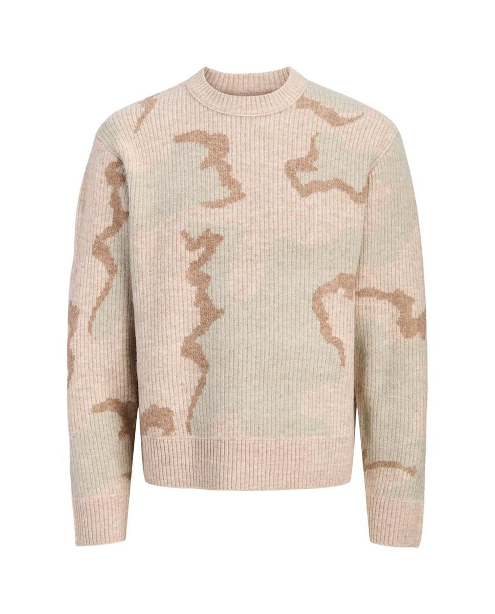 Jersey de hombre de punto con estampado camuflaje y cuello redondo - Jack & Jones - Estampado Estampado-4
