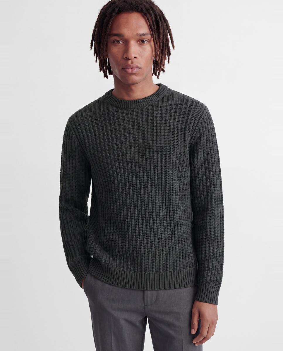 Jersey de hombre de punto con cuello redondo - Jack & Jones - Gris oscuro Gris oscuro-1