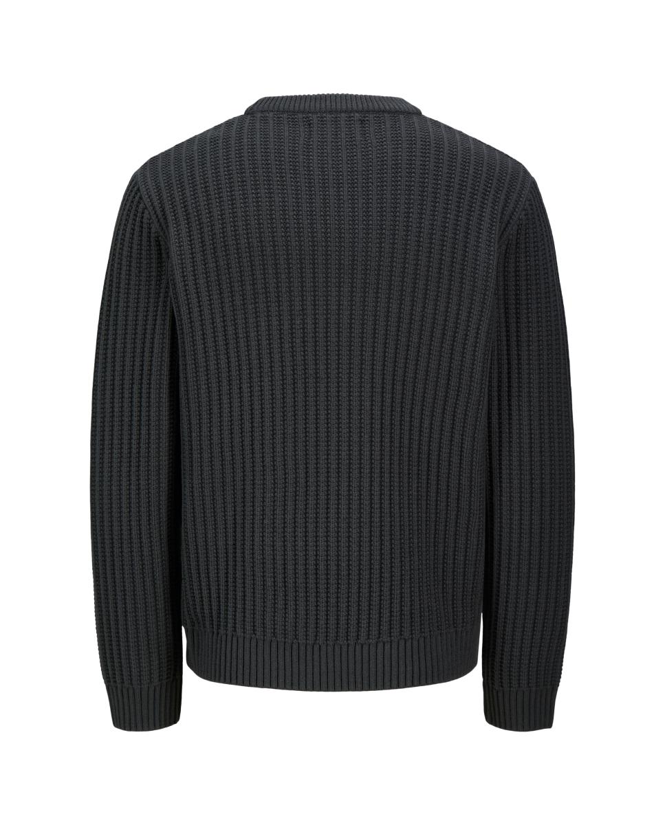 Jersey de hombre de punto con cuello redondo - Jack & Jones - Gris oscuro Gris oscuro-7