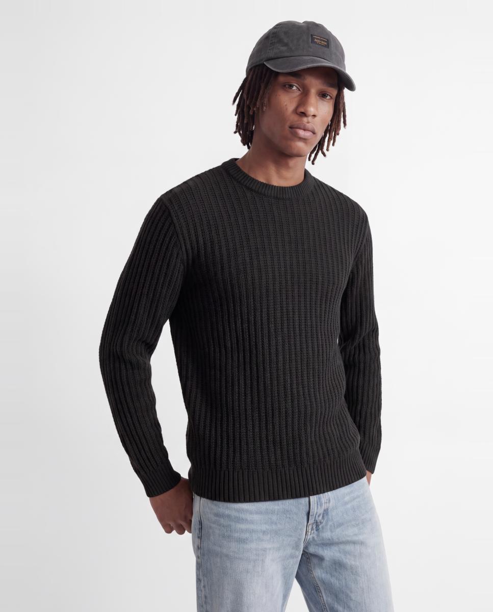 Jersey de hombre de punto con cuello redondo - Jack & Jones - Negro Negro-1