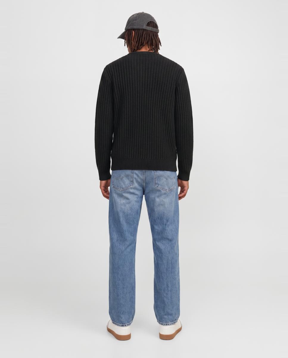 Jersey de hombre de punto con cuello redondo - Jack & Jones - Negro Negro-3