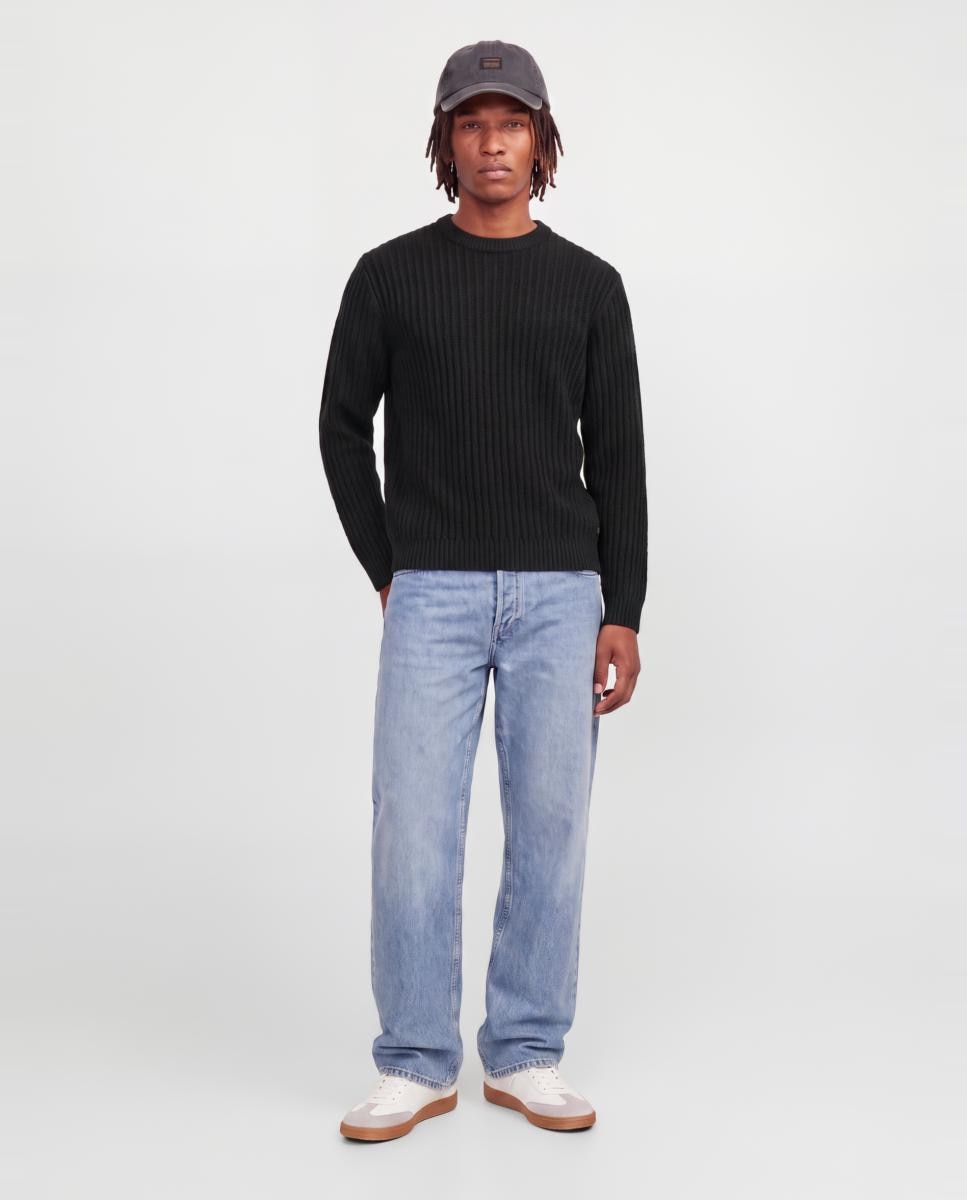 Jersey de hombre de punto con cuello redondo - Jack & Jones - Negro Negro-8