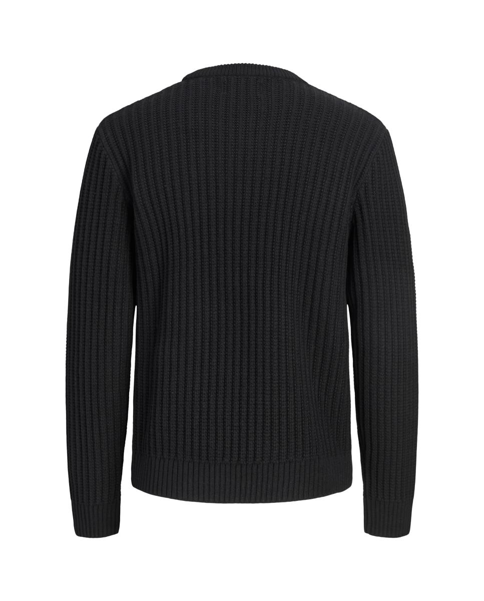 Jersey de hombre de punto con cuello redondo - Jack & Jones - Negro Negro-7