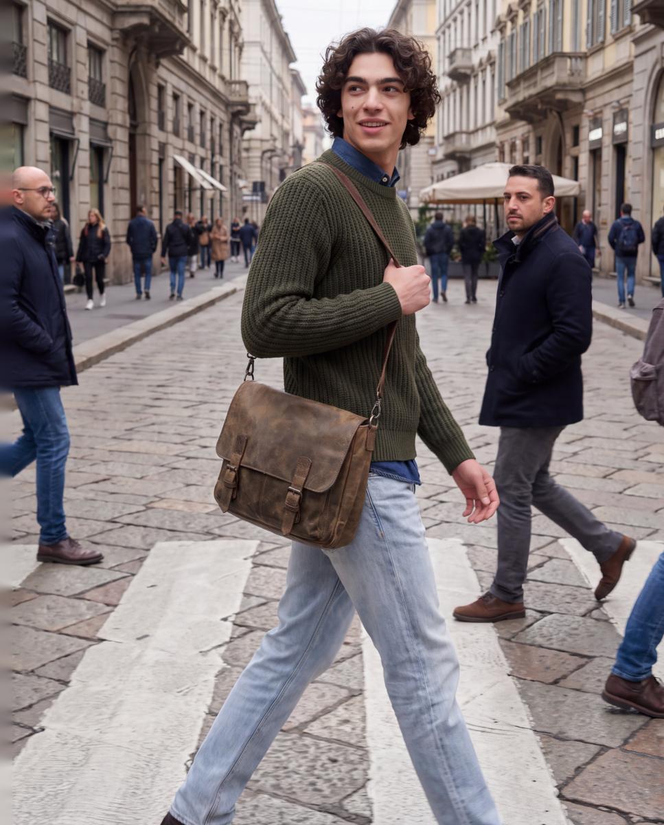 Jersey de hombre de punto con cuello redondo - Jack & Jones - Verde oscuro Verde oscuro-5