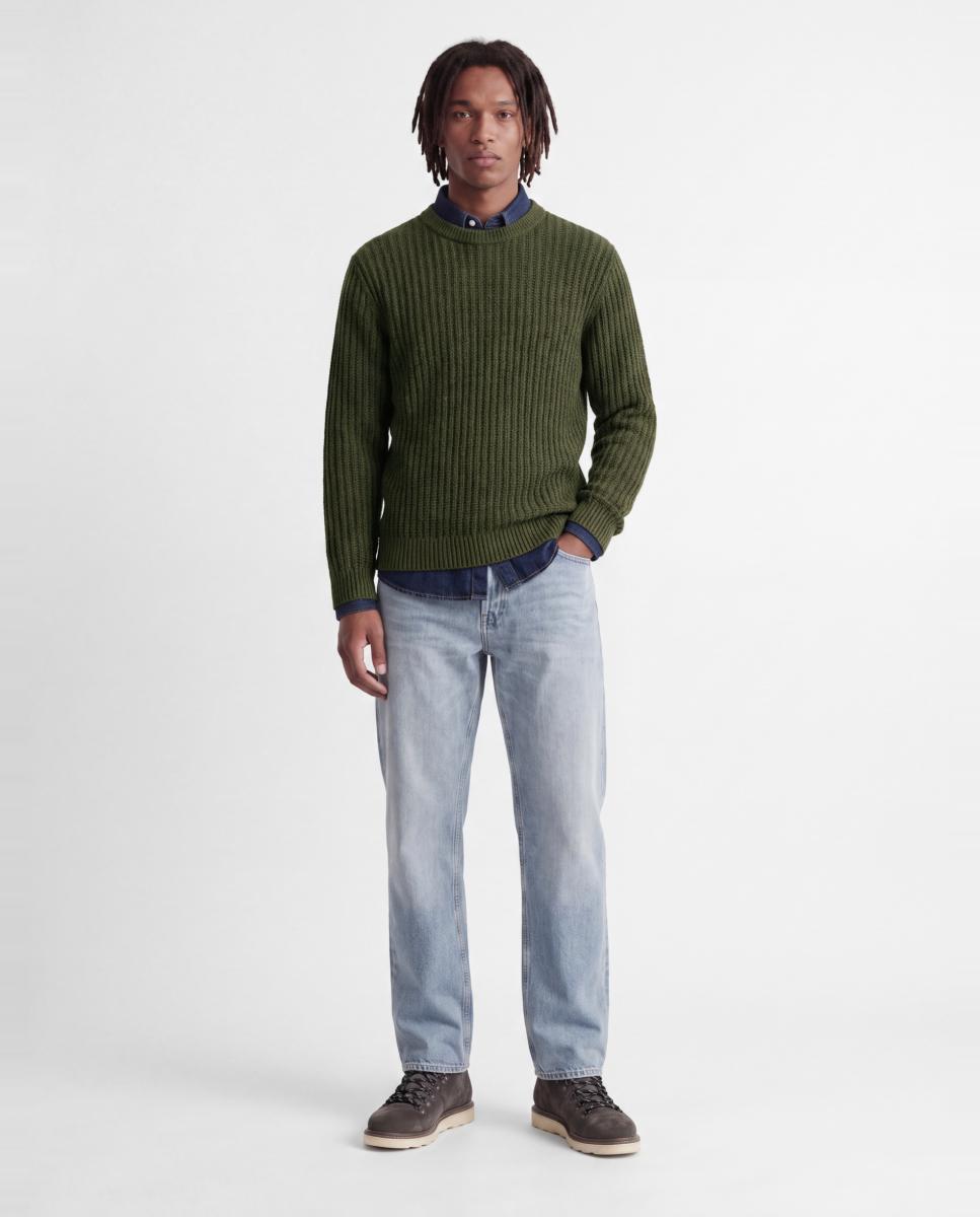 Jersey de hombre de punto con cuello redondo - Jack & Jones - Verde oscuro Verde oscuro-8