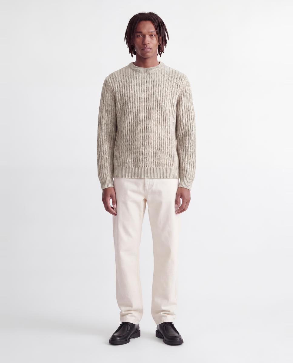 Jersey de hombre de punto con cuello redondo - Jack & Jones - Gris Gris-6