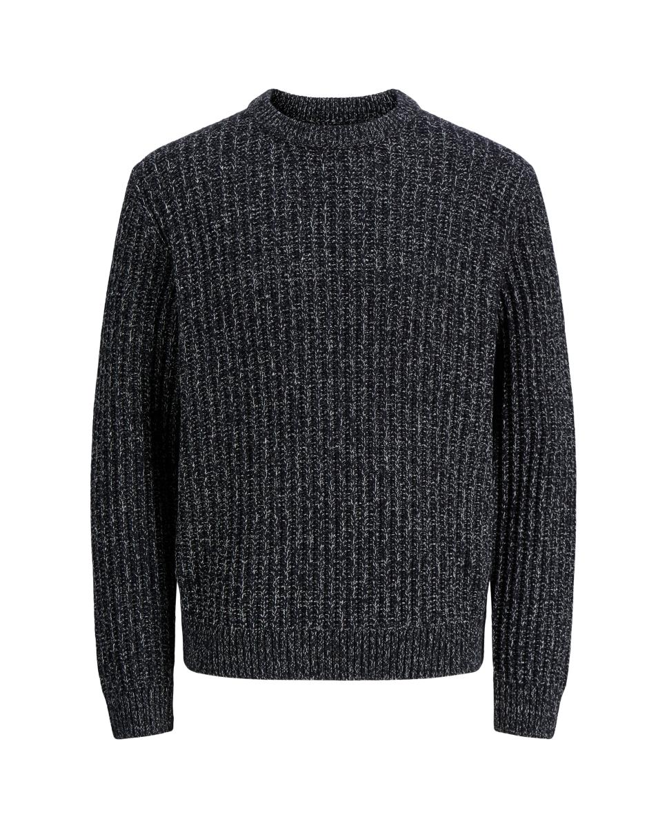 Jersey de hombre de punto con cuello redondo - Jack & Jones - Azul marino Azul marino-6
