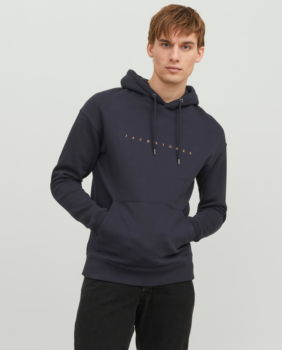 Sudadera con capucha de hombre - Jack & Jones - Azul oscuro Azul oscuro-1