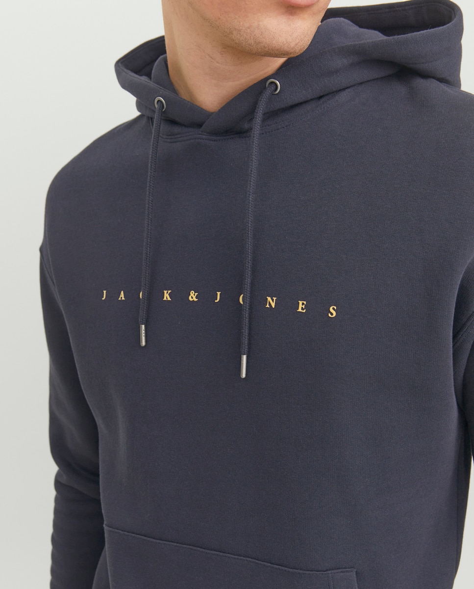 Sudadera con capucha de hombre - Jack & Jones - Azul oscuro Azul oscuro-3
