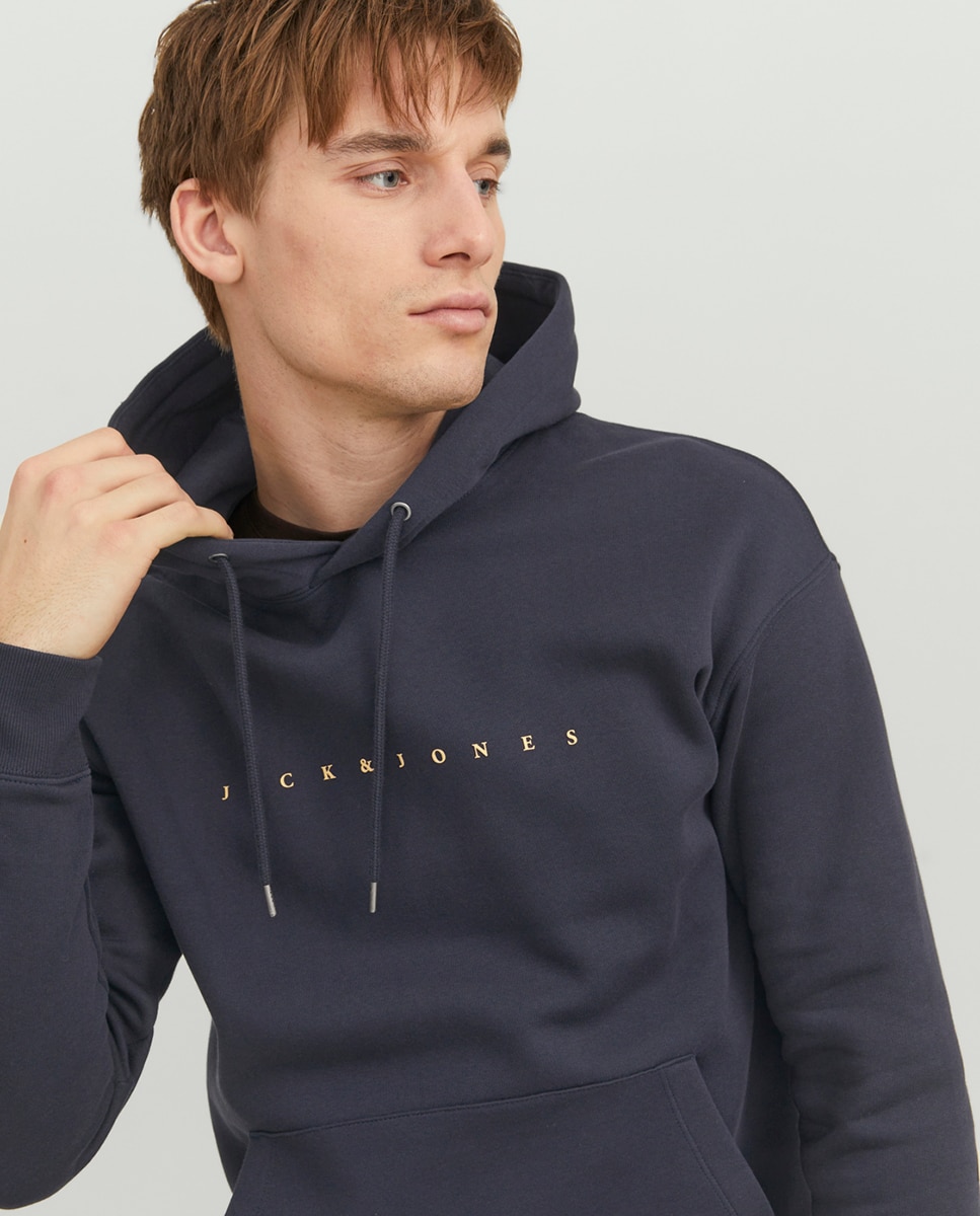 Sudadera con capucha de hombre - Jack & Jones - Azul oscuro Azul oscuro-5