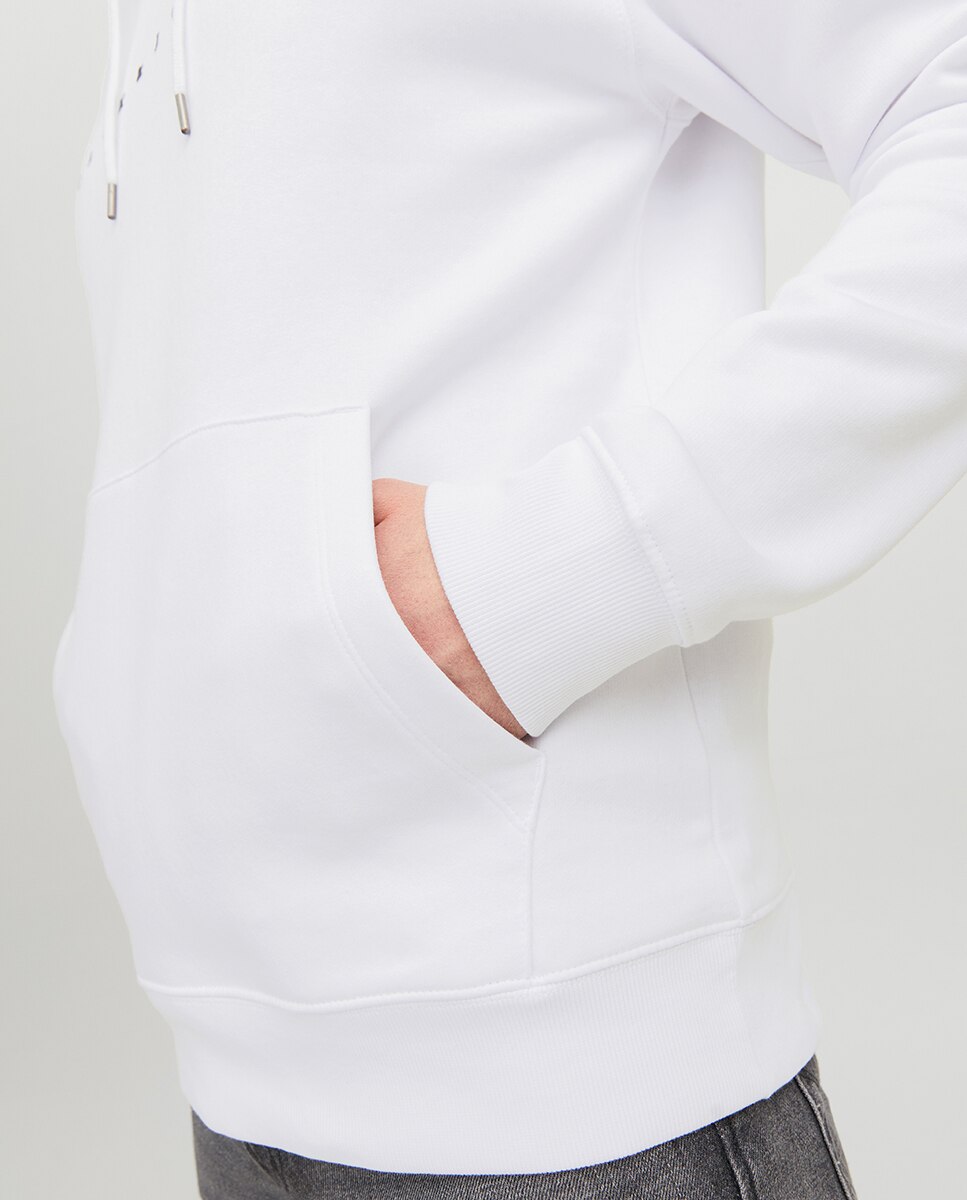 Sweatshirt com capuz Branco-4