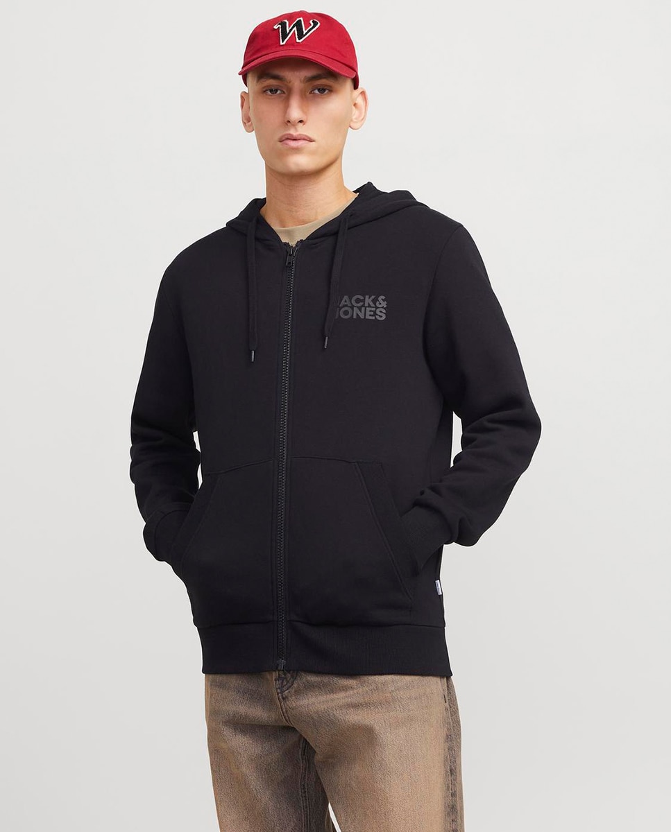 Imagem 0 de Sweatshirt com Capuz, Fecho de Correr e Logótipo