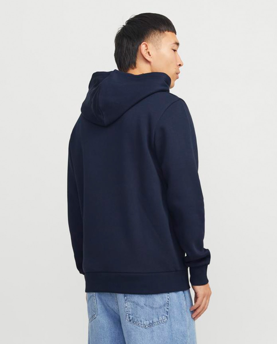 Sweatshirt de Gola com Capuz, Manga Comprida e Estampado à Frente Azul-2