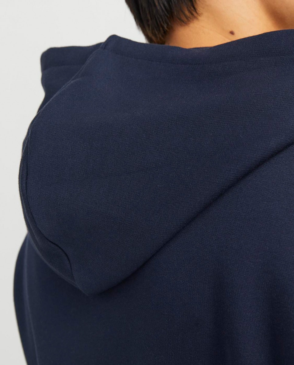 Sweatshirt de Gola com Capuz, Manga Comprida e Estampado à Frente Azul-4
