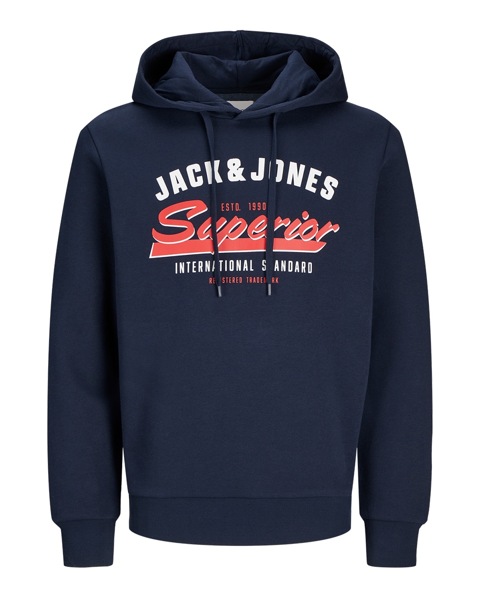 Sweatshirt de Gola com Capuz, Manga Comprida e Estampado à Frente Azul-6