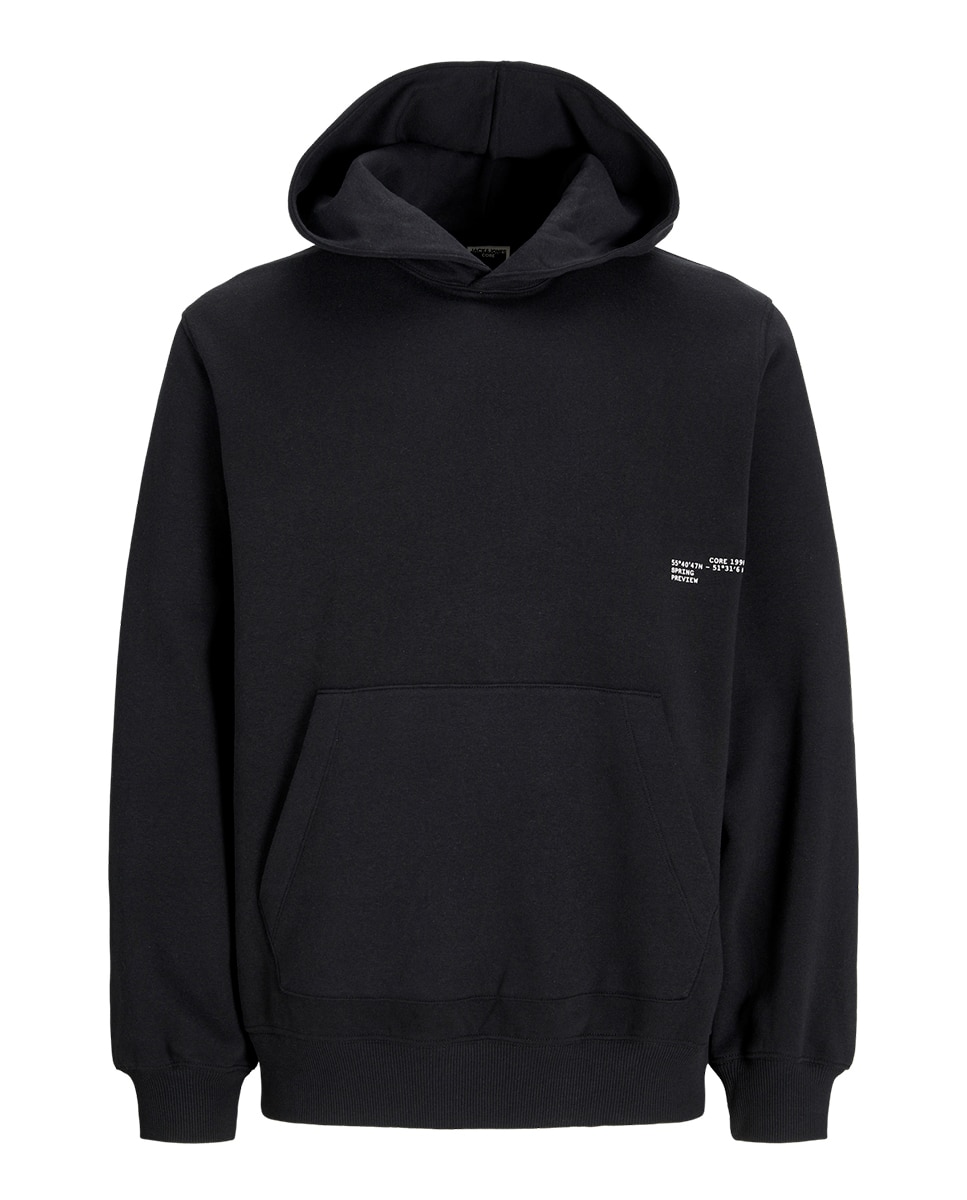 Sweatshirt com Capuz, Manga Comprida e Logótipo à Frente Preto-6