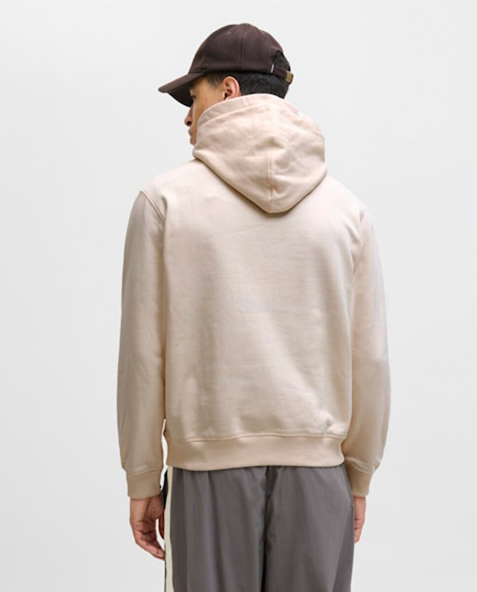 Sweatshirt com Capuz e Bolso Creme-2