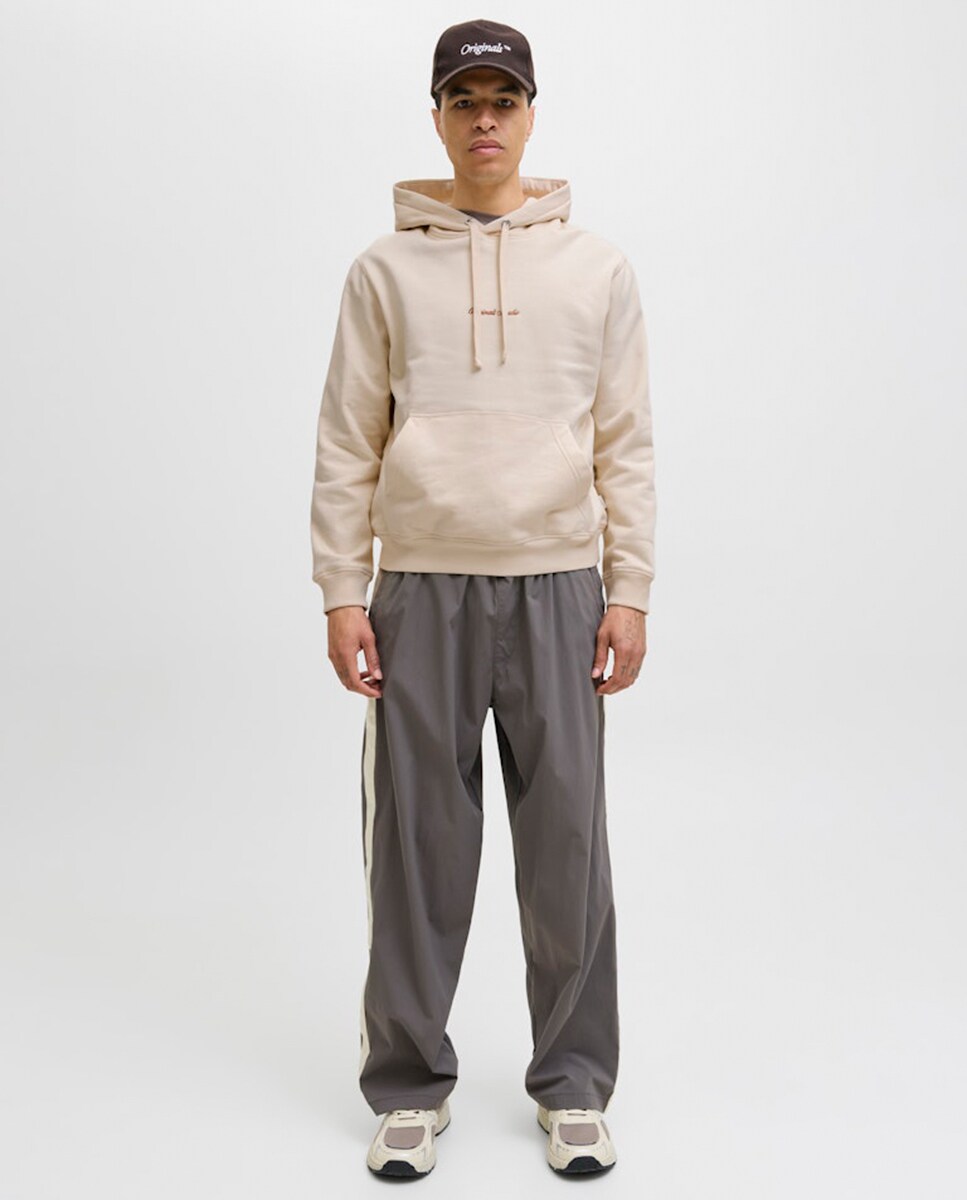 Sweatshirt com Capuz e Bolso Creme-7