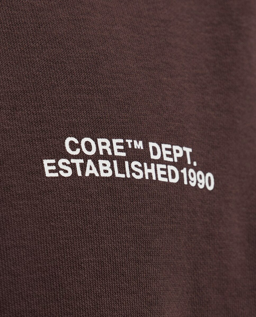 Sudadera de hombre con capucha y backprint - Jack & Jones - Marrón oscuro Marrón oscuro-4
