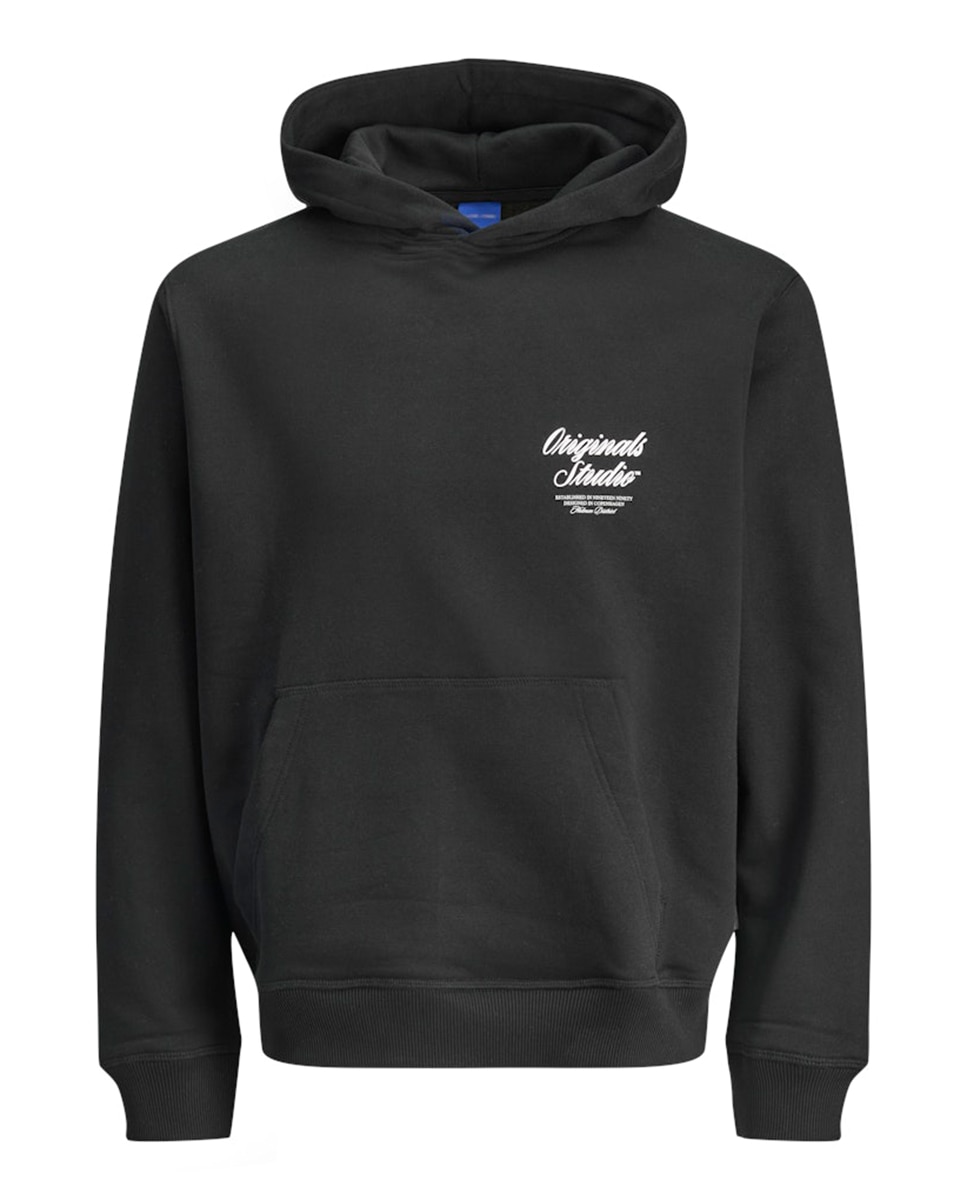Sudadera de hombre con capucha y backprint - Jack & Jones - Negro Negro-6